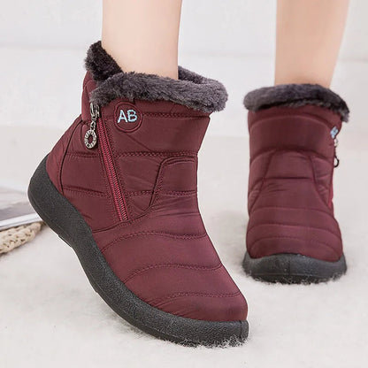 Warm Women's Ankle Boots with Soft Fleece Lining