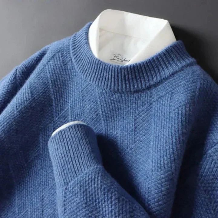 Luxurious Mens Cashmere Crew Neck Sweaters - OutfitLondon