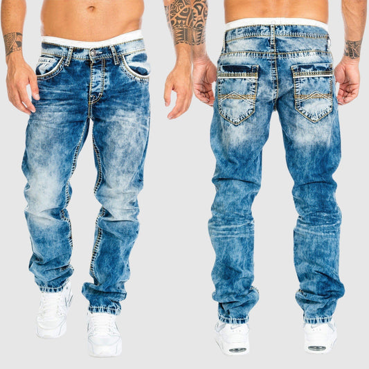 Comfortable Classic Mens Casual Jeans with Pockets - OutfitLondon