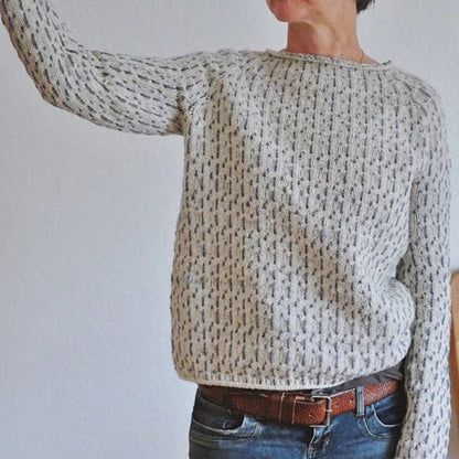 Women's Casual Knit Sweater Boat Neck