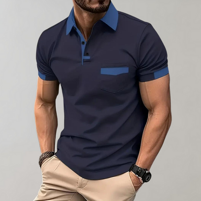 Classic Fit Men's Polo Shirt with Contrast Collar - OutfitLondon