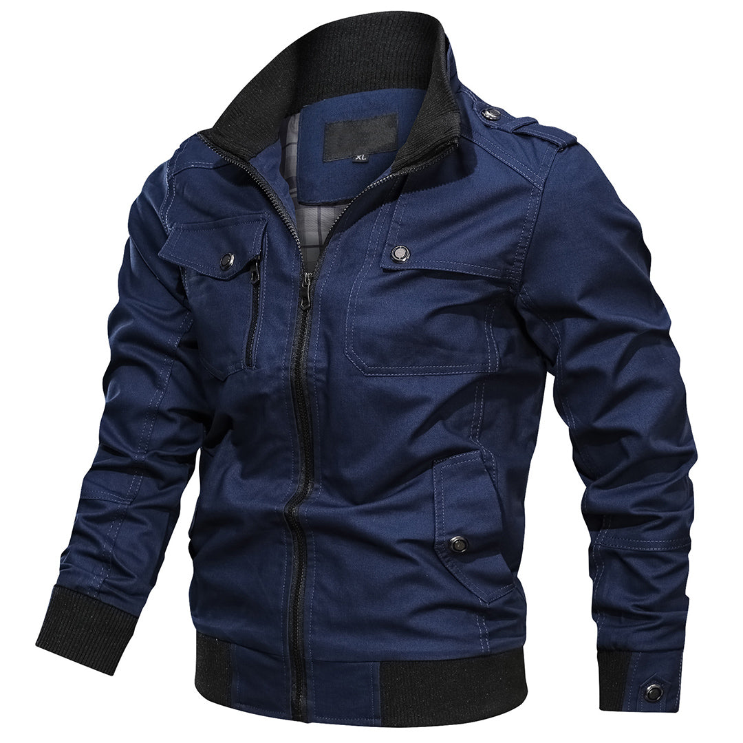 Trendy Zip Up Flight Bomber Jacket
