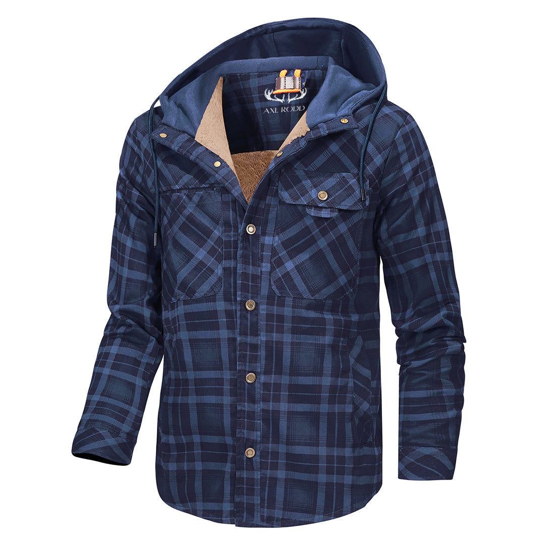 Warm Plaid Hooded Fleece Jacket