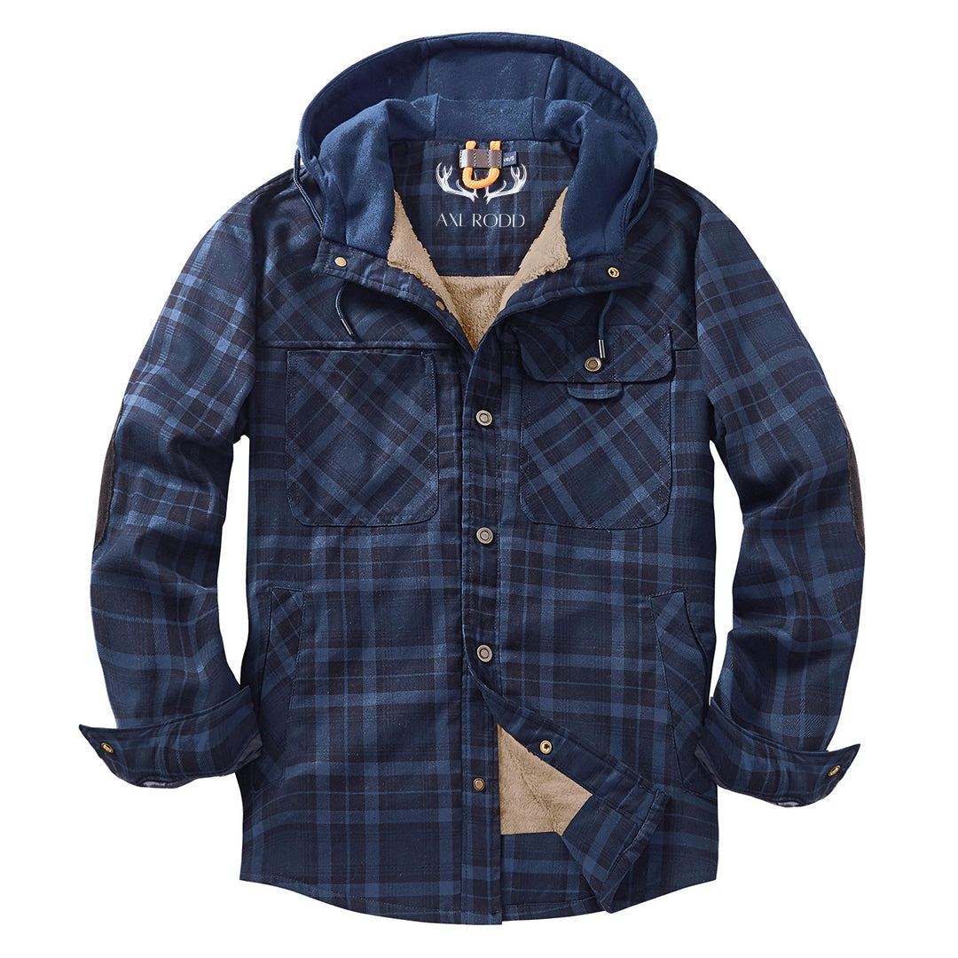 Warm Plaid Hooded Fleece Jacket
