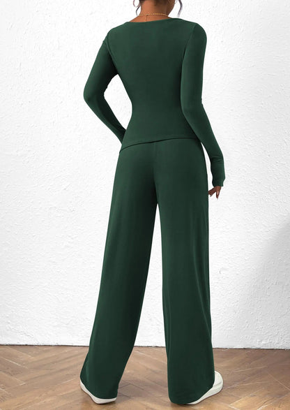 Comfy Tee and Loose Fit Pants Outfit Set