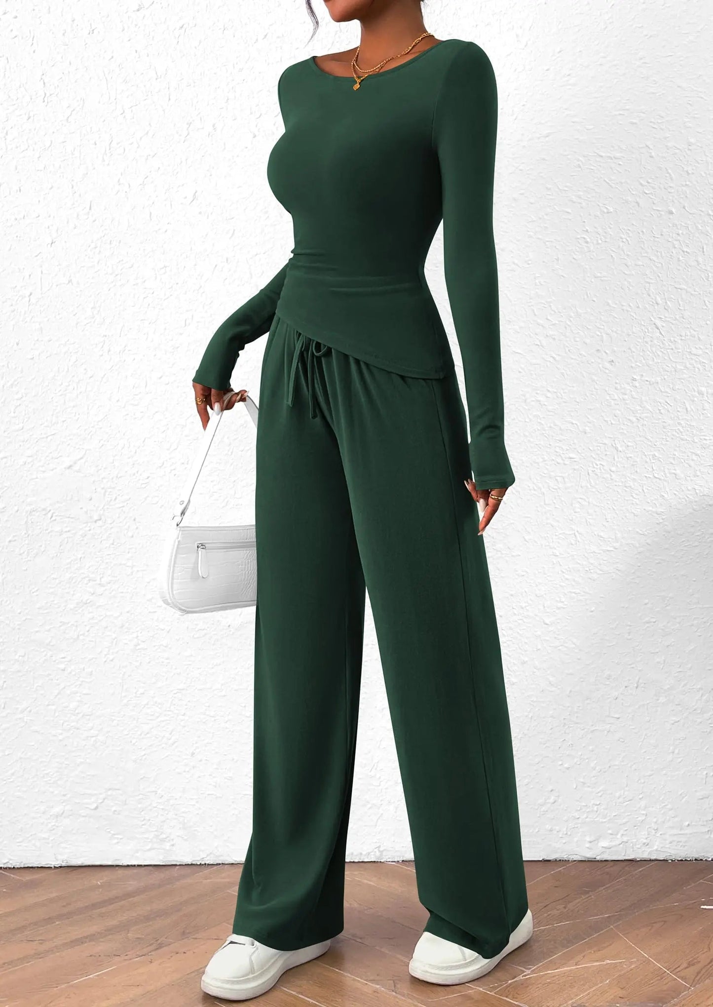 Comfy Tee and Loose Fit Pants Outfit Set