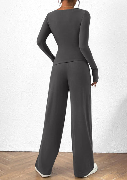 Comfy Tee and Loose Fit Pants Outfit Set
