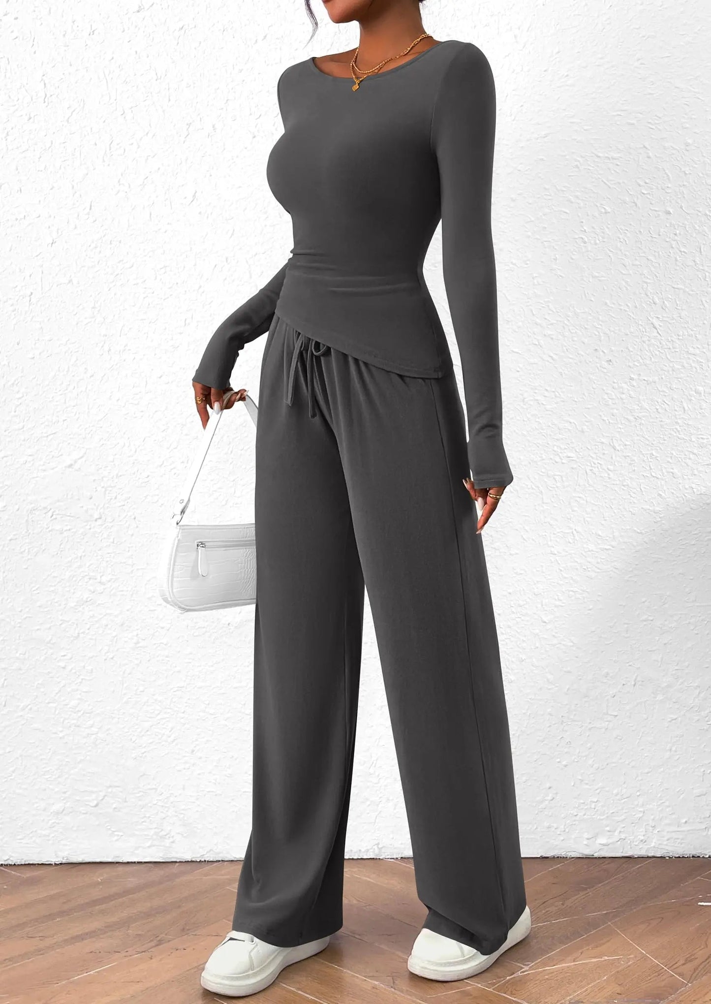 Comfy Tee and Loose Fit Pants Outfit Set