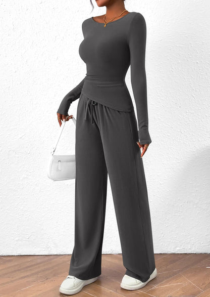 Comfy Tee and Loose Fit Pants Outfit Set