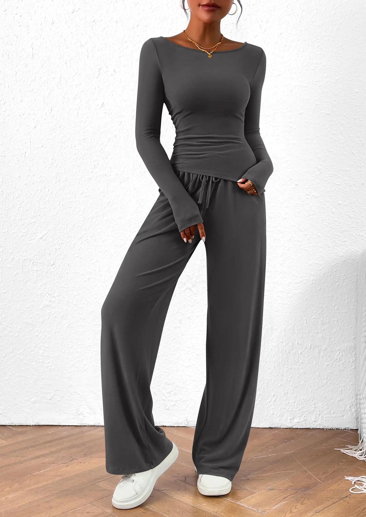 Comfy Tee and Loose Fit Pants Outfit Set