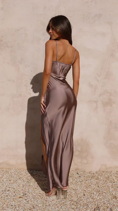Women's Elegant Maxi Dress Spaghetti Strap