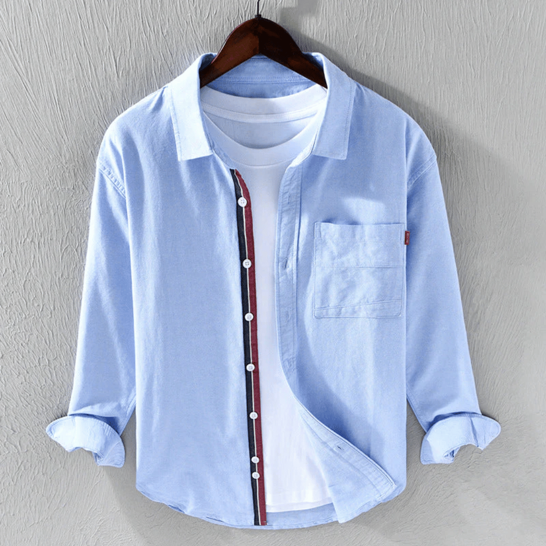 Relaxed Fit Men's Long Sleeve Casual Shirt - OutfitLondon