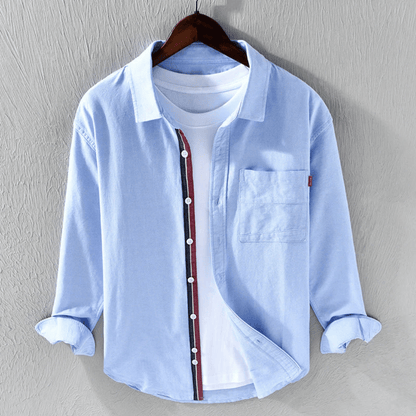 Relaxed Fit Men's Long Sleeve Casual Shirt - OutfitLondon