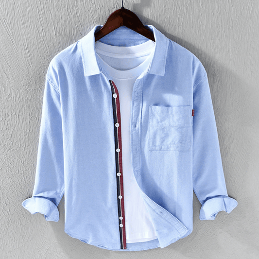 Relaxed Fit Men's Long Sleeve Casual Shirt - OutfitLondon