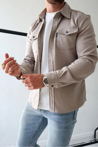 Relaxed Fit Men's Button Down Casual Shirt - OutfitLondon