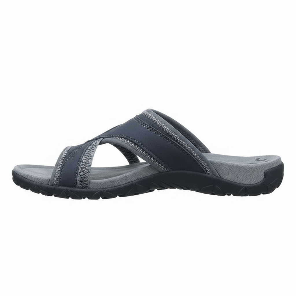 Comfortable Flat Slide Sandals with Padded Insoles