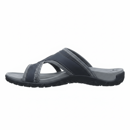 Comfortable Flat Slide Sandals with Padded Insoles