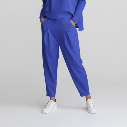 Casual 2 Piece Outfit Round Neck Top and Loose Pants