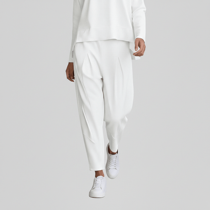 Casual 2 Piece Outfit Round Neck Top and Loose Pants