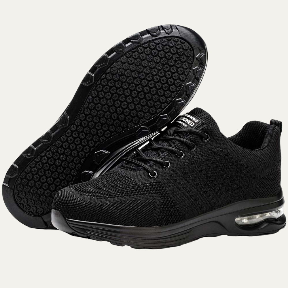 Men's Black Breathable Mesh Running Sneaker