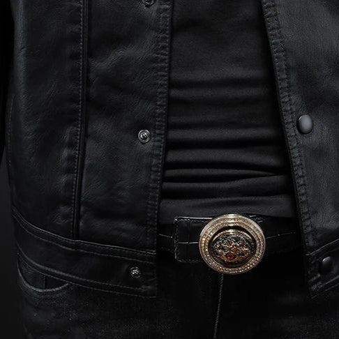 Men's Leather Rider Jacket