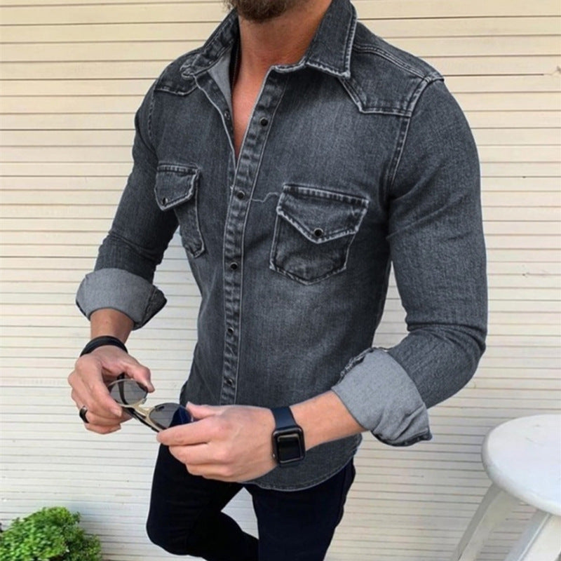 Classic Fit Jeans Shirt - Comfortable Everyday Wear - OutfitLondon