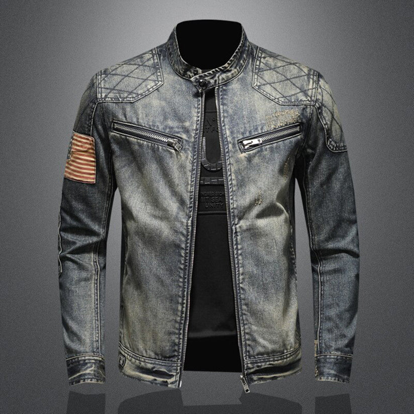 Classic Retro Mens Leather Jacket - OutfitLondon