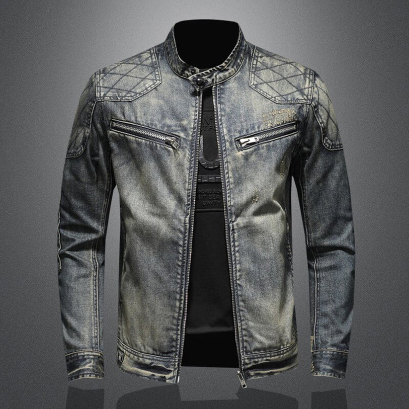 Classic Retro Mens Leather Jacket