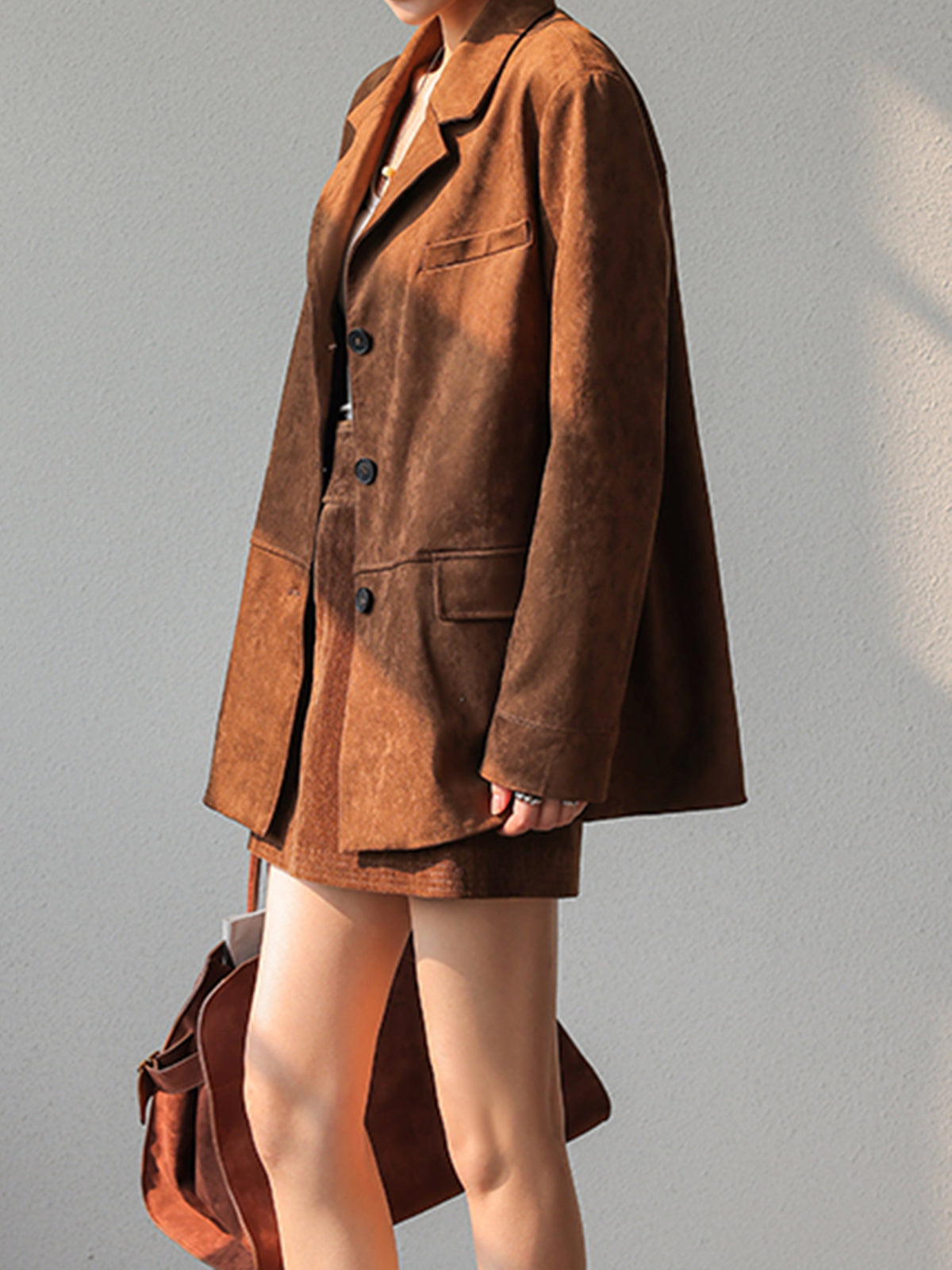 Classic Vintage Suede Long Sleeve Women's Jacket