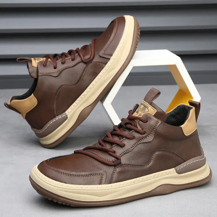 Classic Italian Leather Trainer Shoes