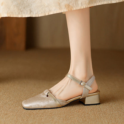 Classic Low Heel Sling Pumps