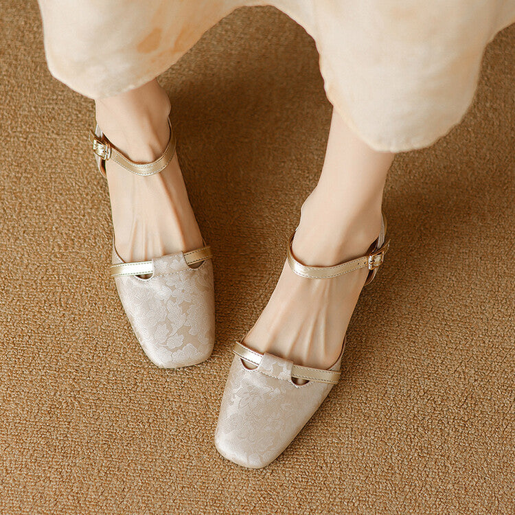 Classic Low Heel Sling Pumps