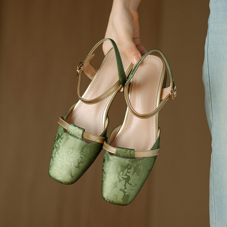 Classic Low Heel Sling Pumps