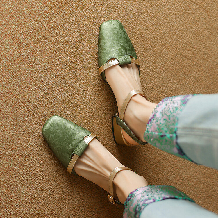 Classic Low Heel Sling Pumps