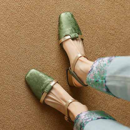 Classic Low Heel Sling Pumps