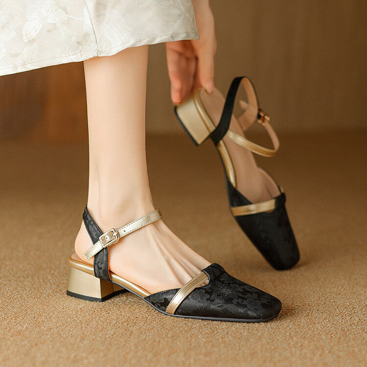 Classic Low Heel Sling Pumps