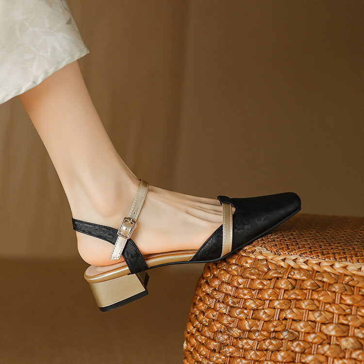 Classic Low Heel Sling Pumps - OutfitLondon