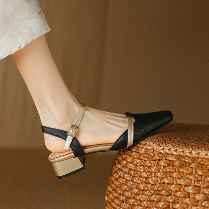 Classic Low Heel Sling Pumps - OutfitLondon