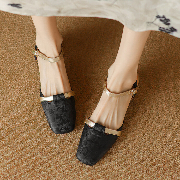 Classic Low Heel Sling Pumps