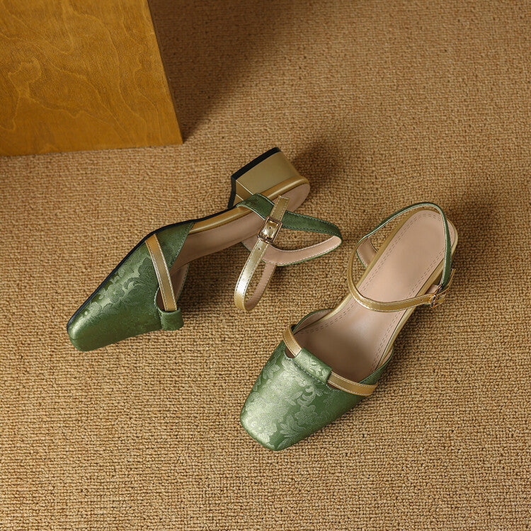 Classic Low Heel Sling Pumps