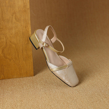 Classic Low Heel Sling Pumps