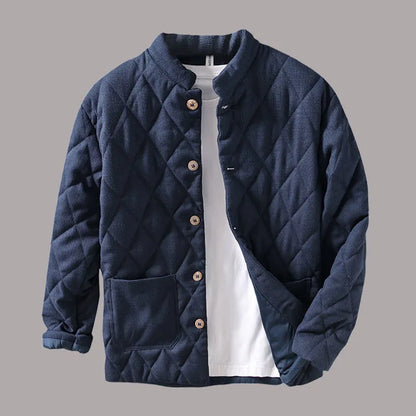 Stylish Quilted Mens Jacket with Diamond Stitching
