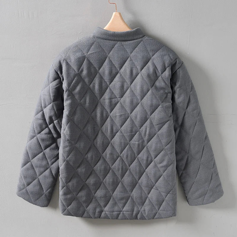 Stylish Quilted Mens Jacket with Diamond Stitching