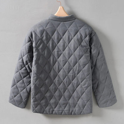 Stylish Quilted Mens Jacket with Diamond Stitching