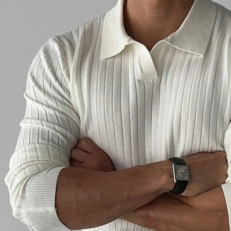 Diego Shirt | Men's Long Sleeve Knitted Polo