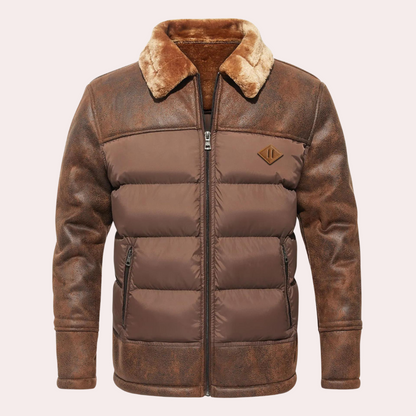 Thermal Men's Quilted Padded Coat for Cold Weather