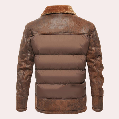 Thermal Men's Quilted Padded Coat for Cold Weather