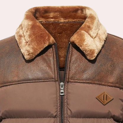 Thermal Men's Quilted Padded Coat for Cold Weather