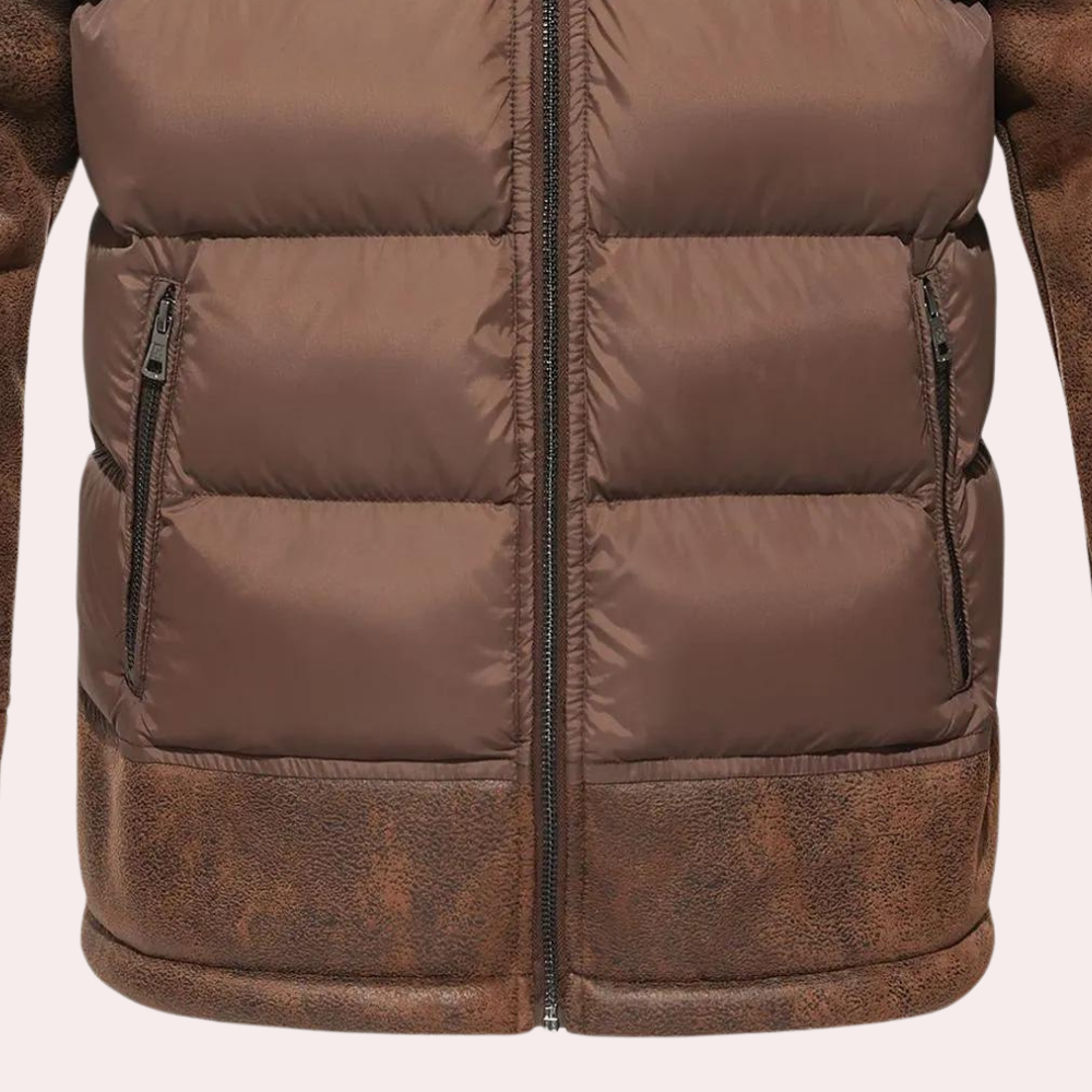 Thermal Men's Quilted Padded Coat for Cold Weather