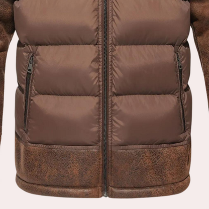 Thermal Men's Quilted Padded Coat for Cold Weather